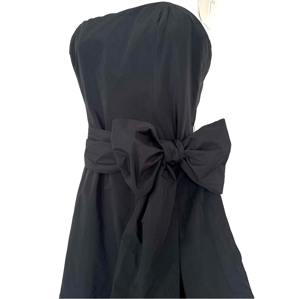 BCBG full skirt A-Line black satin + sparkle dress sz12 - Picture 2 of 14